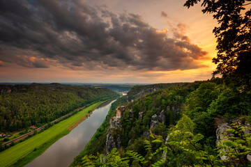 Blick auf die Elbe von der Bastei