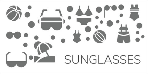 sunglasses icon set