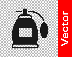 Black Perfume icon isolated on transparent background. Vector.