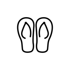 Slippers line icon. Design template vector
