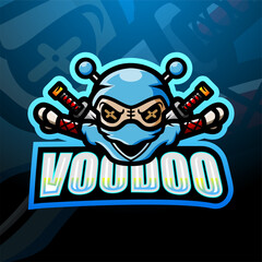 Voodoo mascot esport logo design