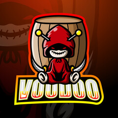 Voodoo mascot esport logo design