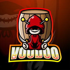 Voodoo mascot esport logo design © frescostudio