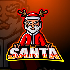 Santa claus mascot esport logo design