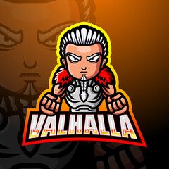 Valhalla mascot esport logo design