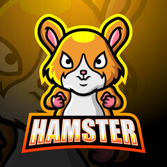 Hamster mascot esport logo design © frescostudio