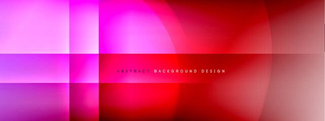 Vector abstract background - circle and cross on fluid gradient with shadows and light effects. Techno or business shiny design templates for text