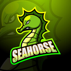 Seahorse mascot esport logo design