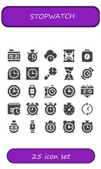 stopwatch icon set