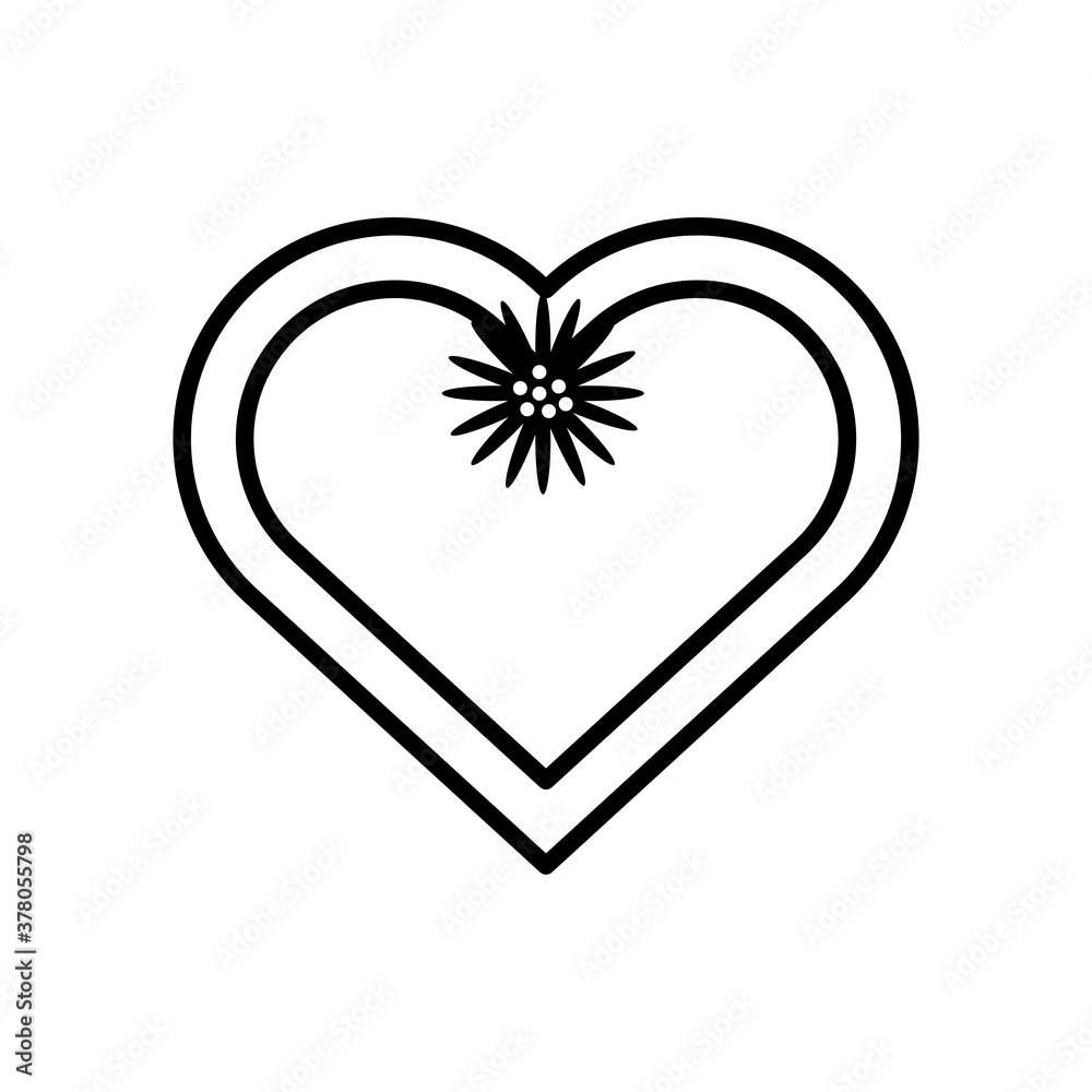 Canvas Prints heart love line style icon