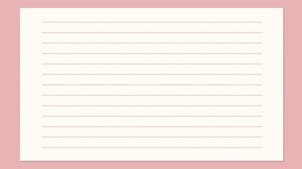 横長のメモ用紙