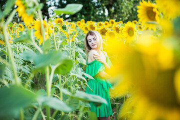 girl with a sunflowers