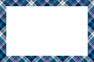 Vintage frame vector. Scottish border pattern retro style. Tartan plaid ornament.