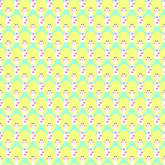 cow with yellow oval dots and blue background seamless repeat pattern