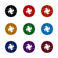 Letter O Design Logo, color set