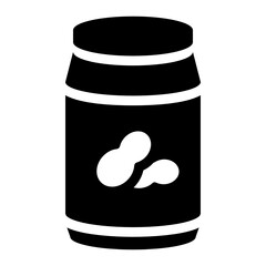 
Peanut jam icon in modern style 
