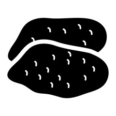 
Sweet potatoes in editable style, healthy diet 
