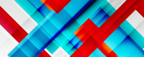 Geometric abstract backgrounds with shadow lines, modern forms, rectangles, squares and fluid gradients. Bright colorful stripes cool backdrops