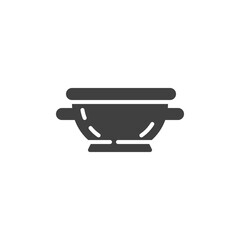 Cooking pan vector icon. filled flat sign for mobile concept and web design. Saucepan glyph icon. Symbol, logo illustration. Vector graphics