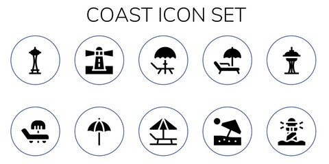 coast icon set