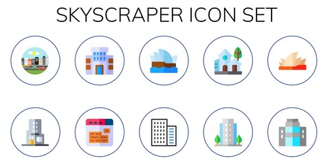 skyscraper icon set