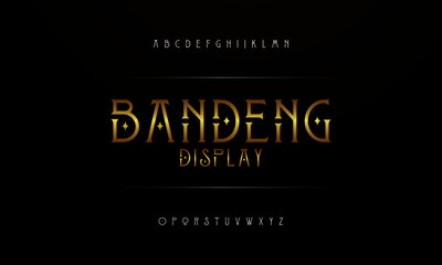 Victorian alphabet typeface design. Abstract font set. Vector illustration for text. Vintage and classic display.
