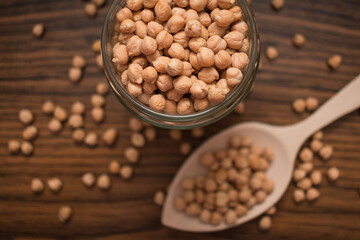 legume chickpeas in pot organic diet