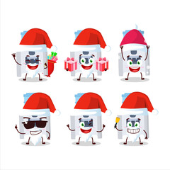 Santa Claus emoticons with water cooler cartoon character