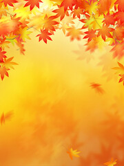 Asian-style background that expresses the autumn leaves