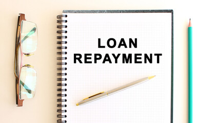 Notepad with text on a white background, near glasses and pencil. Business concept.