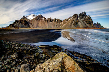 Stokksnes Black Beach in Iceland