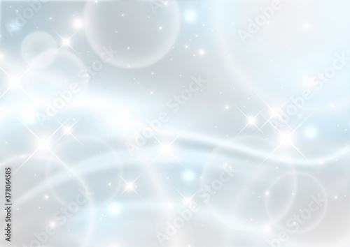 優雅な波と煌めく水玉模様 背景素材 銀色 水色 Background Wall Mural Backgrou Yx2k