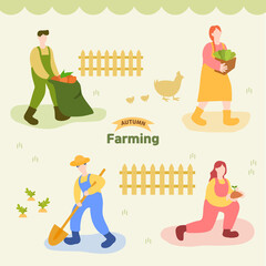 Soft autumn images: Autumn,illustration,Farming