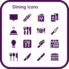dining icon set
