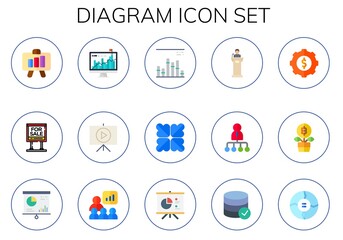 diagram icon set