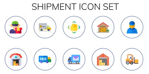 Modern Simple Set of shipment Vector flat Icons