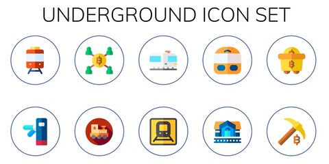 underground icon set
