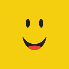 Smile face expression illustration vector design template