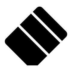 
An icon design of eraser, vector in trendy editable style 
