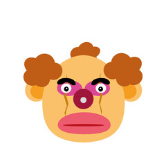 evil clown character, vector illustration 