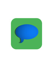 Fototapeta premium chat bubble icon on white background