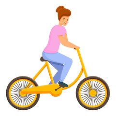 Bike ride time icon. Cartoon of bike ride time vector icon for web design isolated on white background