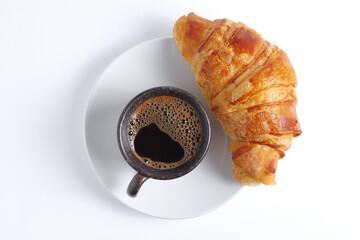 Croissant and coffee