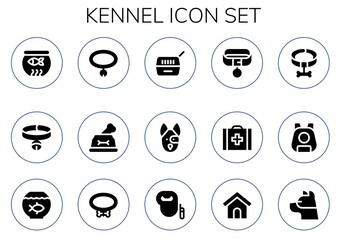 kennel icon set