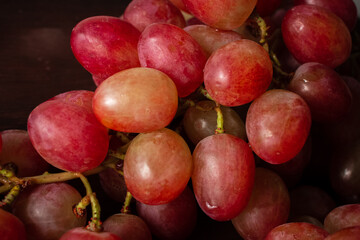 berries of red grapes close-up