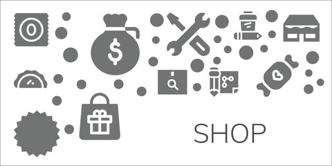 shop icon set