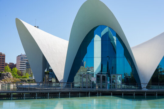 VALENCIA, SPAIN - MAY 4, 2014: L Oceanografic in Valencia. City of Arts and Sciences