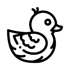 duck toy icon vector. duck toy sign. isolated contour symbol illustration
