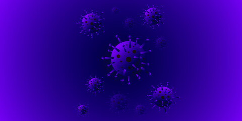 Bacteria or virus infection flu background