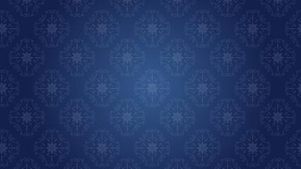 ダマスク模様  シームレス背景壁紙  ネイビー